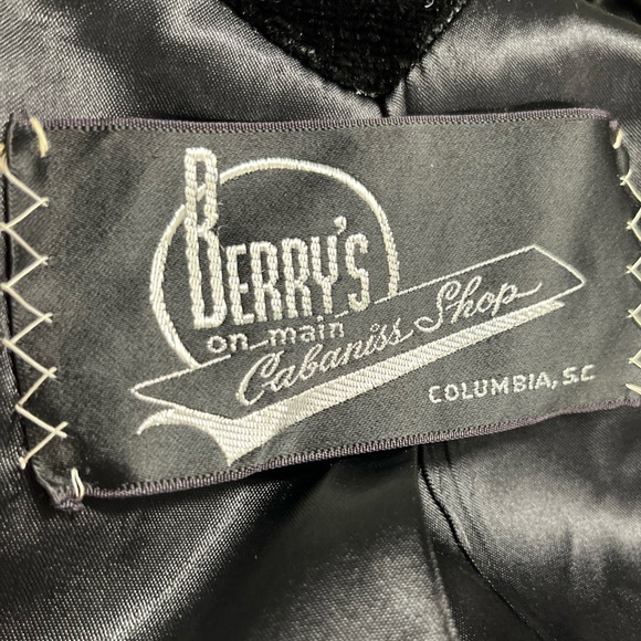 VTG 50s Wales of London Berry’s Black Chenille Mink Fur Coat Women’s L / XL - Picture 15 of 16